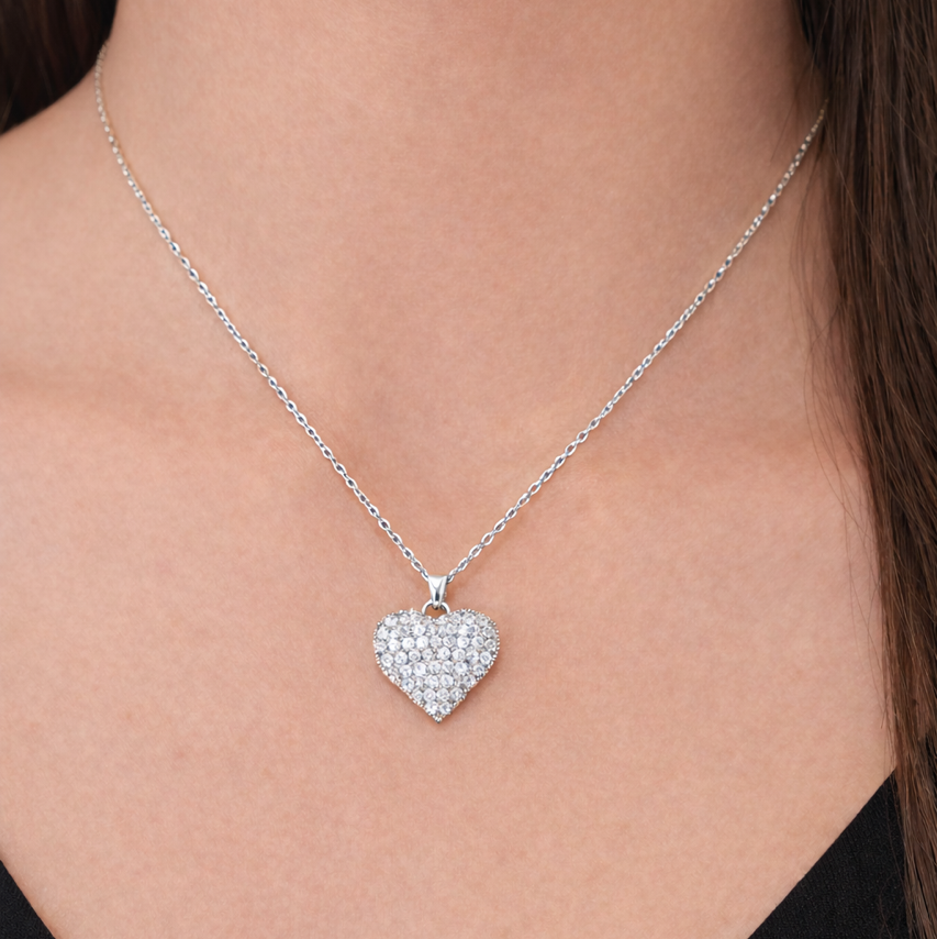 COLLANA CUORE PAVÈ