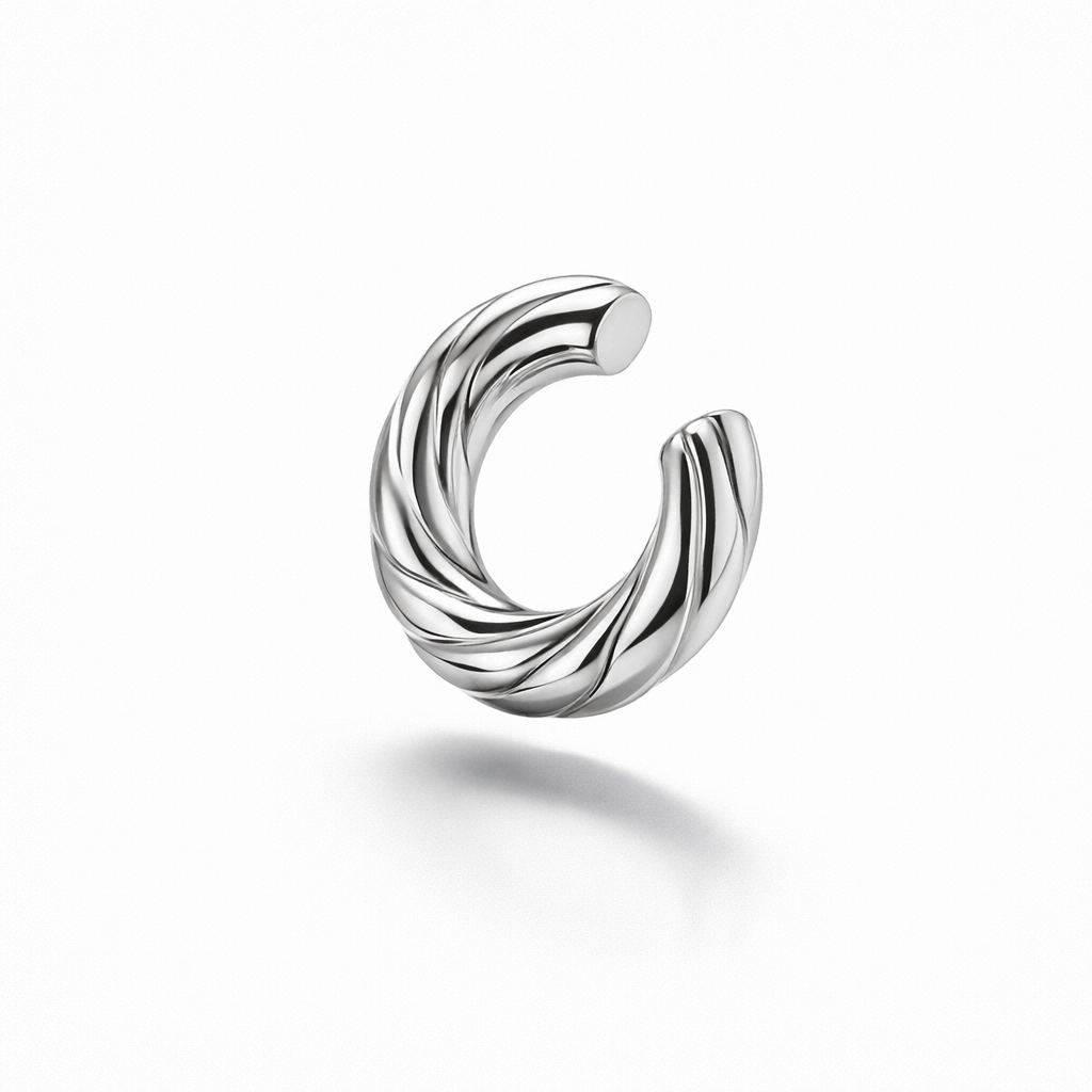 EARCUFF CIRCLE RIGATO