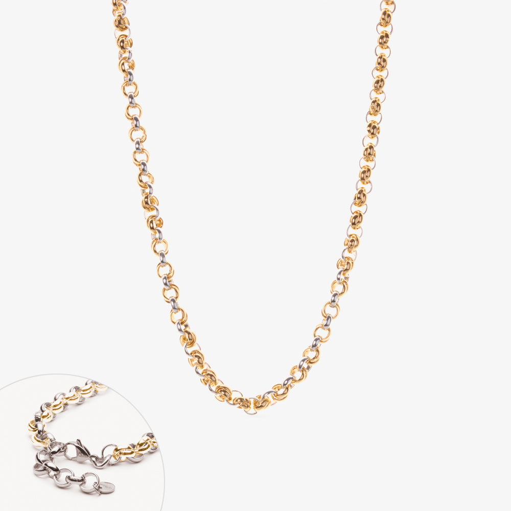COLLANA RONDELLA CATENA BICOLOR MIX