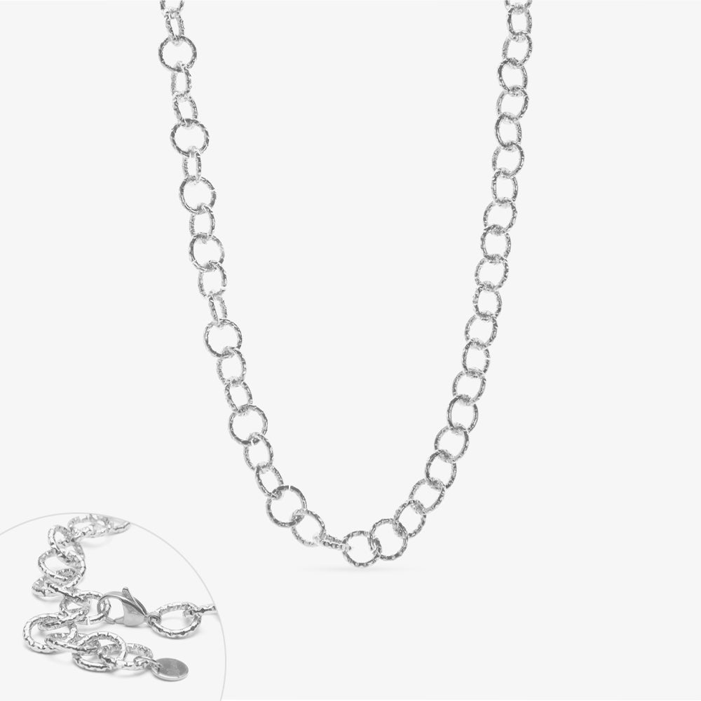 COLLANA RONDELLA BASIC 9MM SATINATA