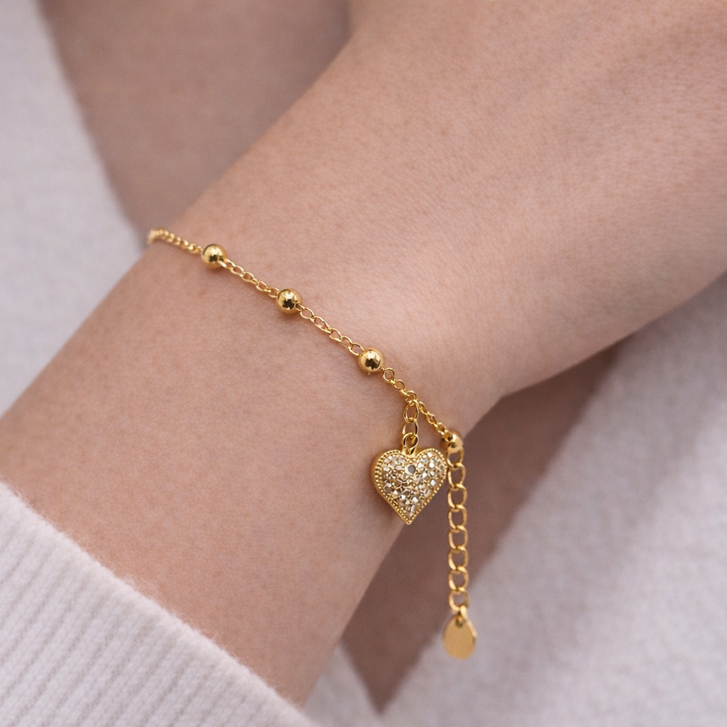 BRACCIALE CUORE PAVE