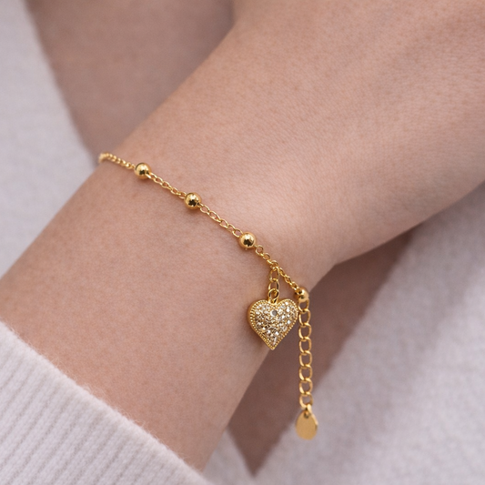 BRACCIALE CUORE PAVE