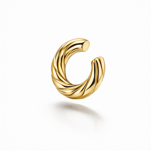 EARCUFF CIRCLE RIGATO