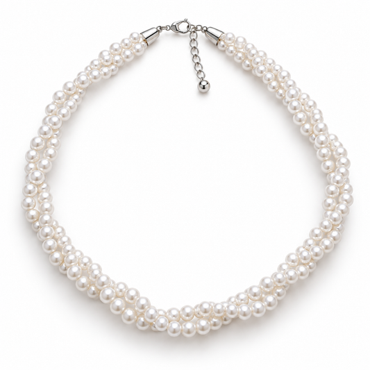 COLLANA PEARL INTRECCIO