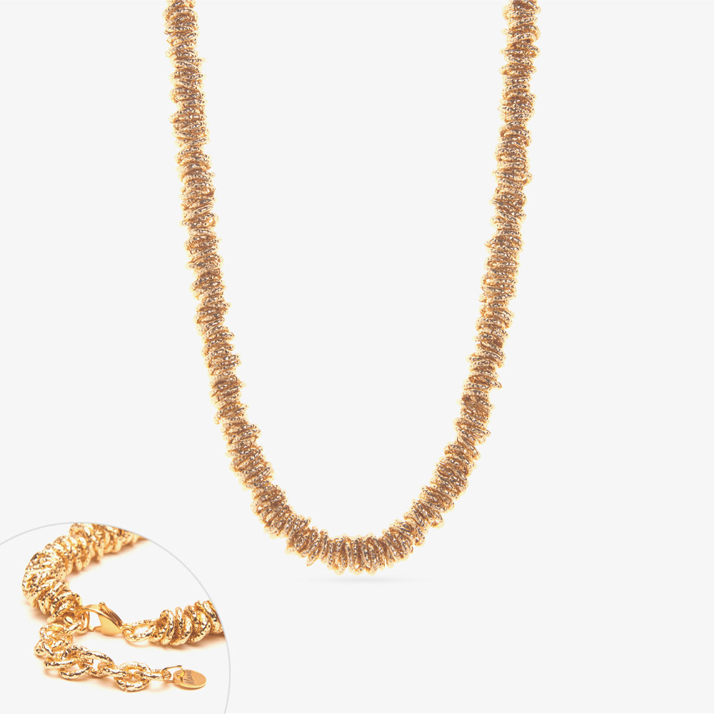 COLLANA RONDELLA 7MM SATINATA